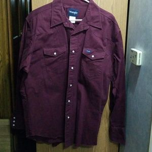 Men's wrangler western button up shirt